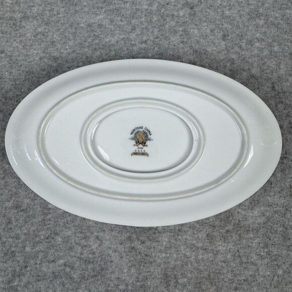 Noritake Wheatcroft Gravy Boat w/ Attached Underplate Vintage China 5852 - Picture 5 of 12